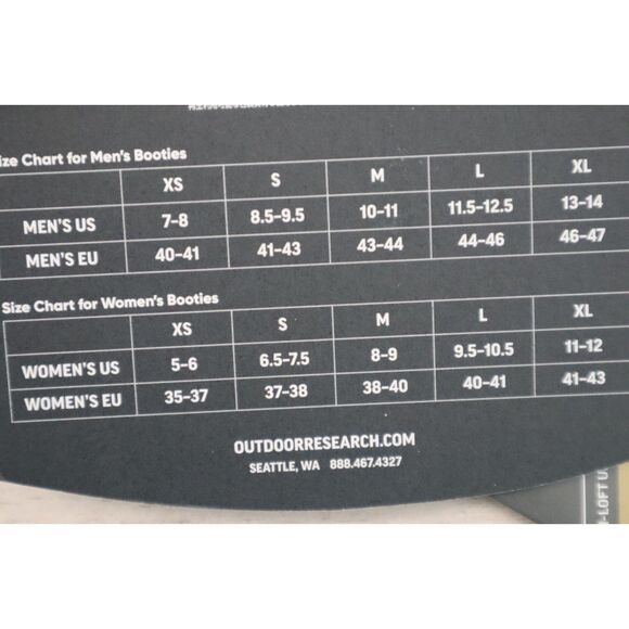 Outdoor Research Women's Sz M (8-9) Black Tundra Trax Slip-On Booties - Picture 11 of 13